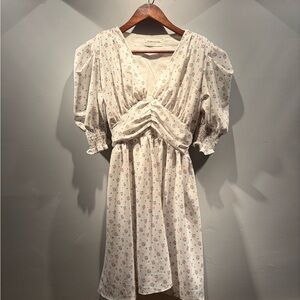 Sweet smocked waist floral dress